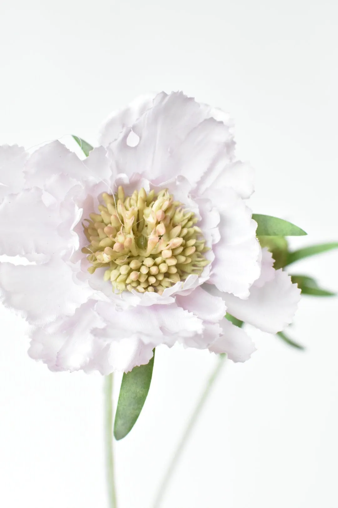 28" Faux Light Lavendar Scabiosa Stem