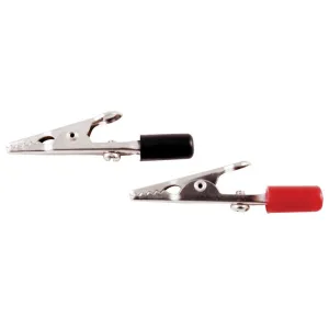2" 10A Alligator Clips w/PVC Handles R/B - 5 Sets