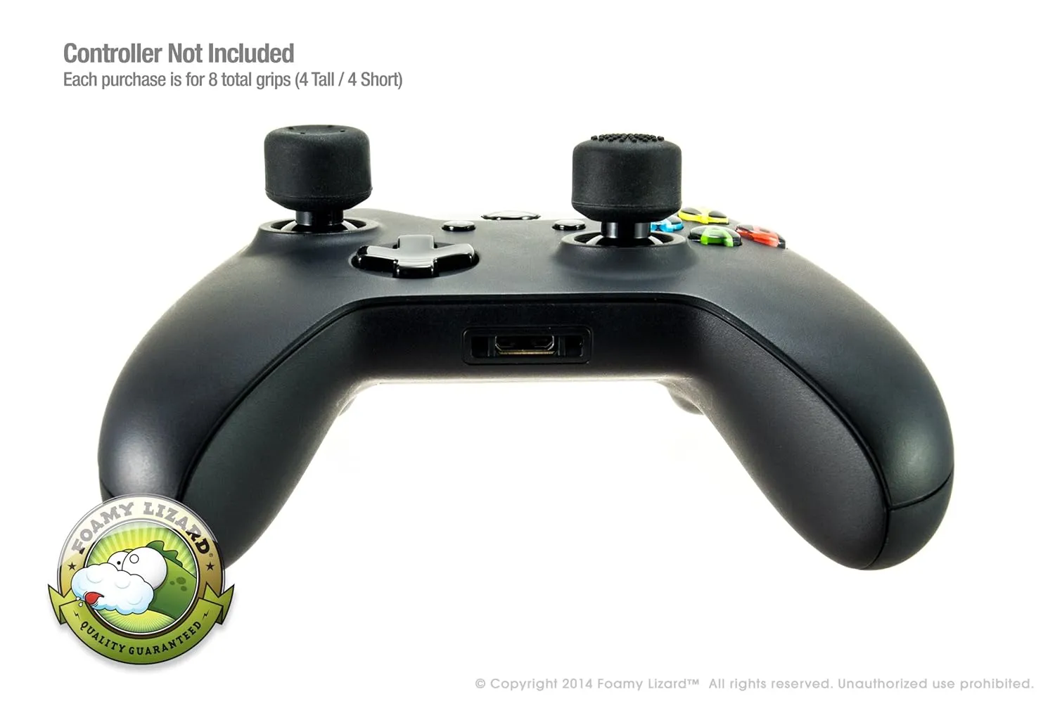 AceShot Thumb Grips (8pc) for Xbox One (Series X, S) & Steamdeck by Foamy Lizard  Sweat Free 100% Silicone Precision Raised Antislip Rubber Analog Stick Grips for Xbox One Controller (8 Grips) Black