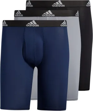 adidas Men's Performance 3-Pack Long Boxer Brief, Underwear Boxer Briefs - 3-Pack Long Men's Underwear Pack