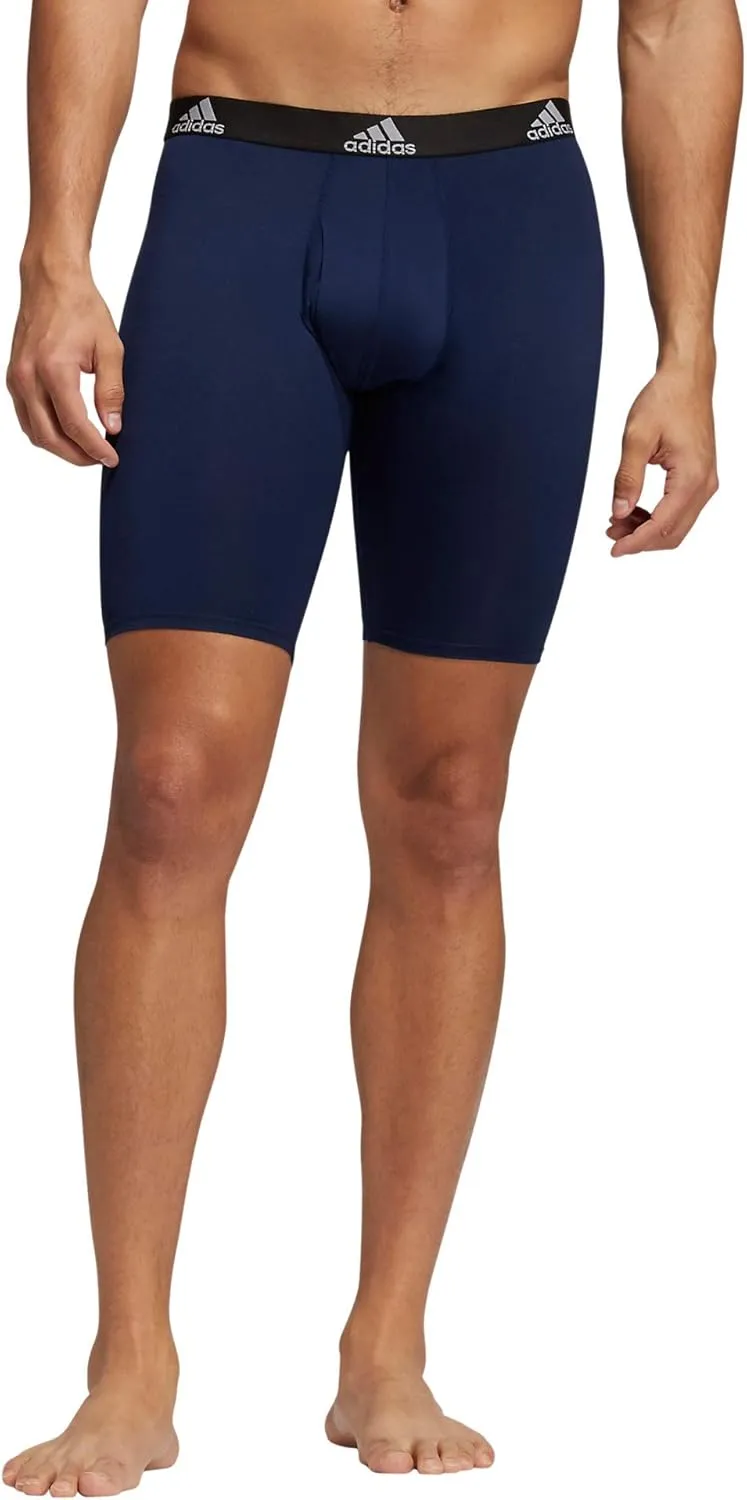 adidas Men's Performance 3-Pack Long Boxer Brief, Underwear Boxer Briefs - 3-Pack Long Men's Underwear Pack