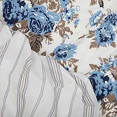Annie Blue Floral Ruffled Queen Coverlet 80x60 27