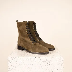 Asti - Olive Green Suede
