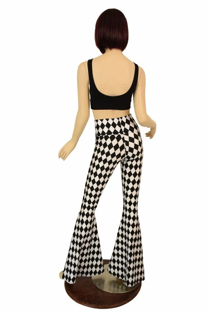 Black & White High Waist Solar Flares