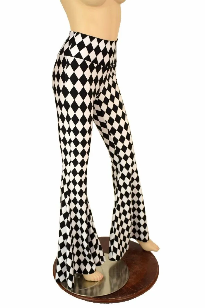 Black & White High Waist Solar Flares