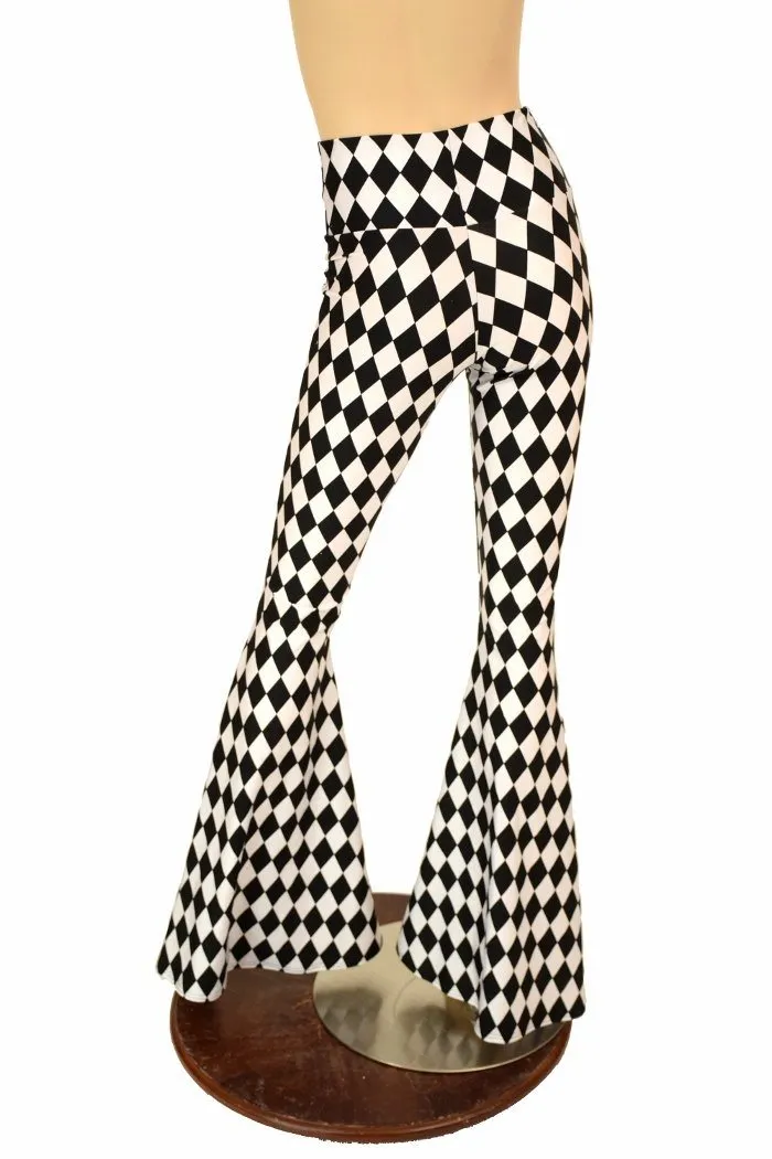 Black & White High Waist Solar Flares