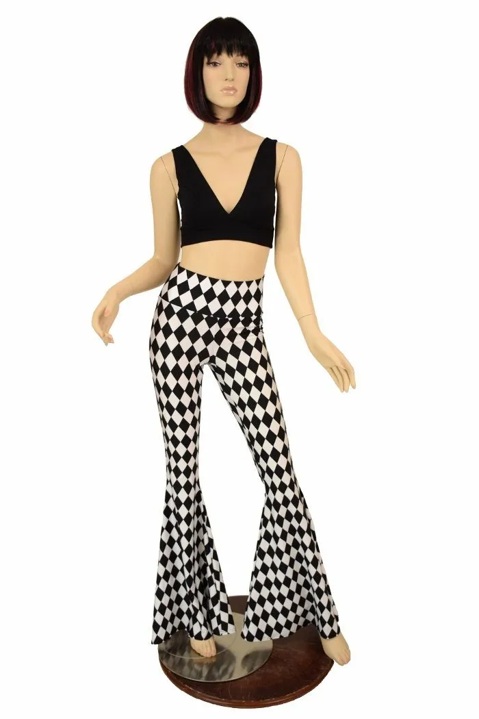 Black & White High Waist Solar Flares
