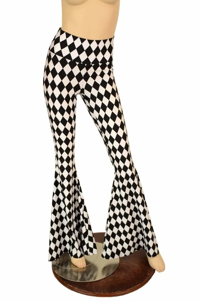 Black & White High Waist Solar Flares