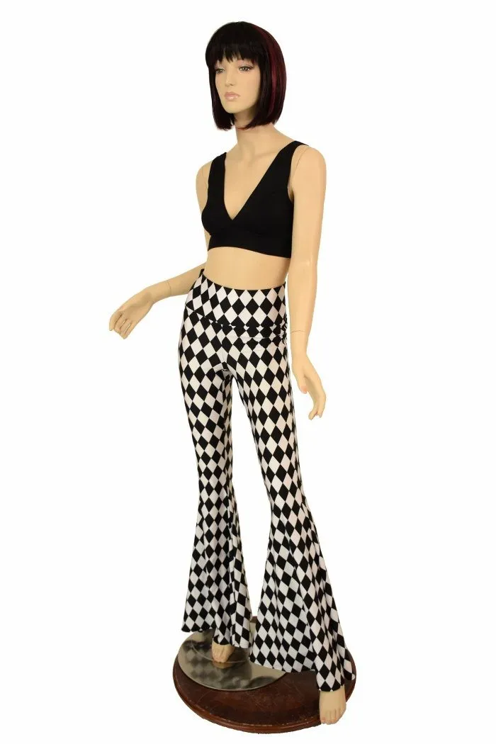 Black & White High Waist Solar Flares