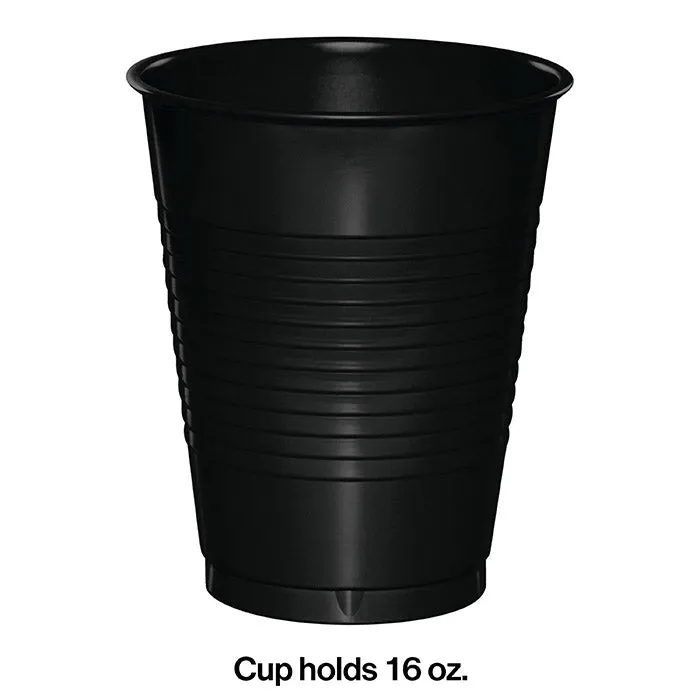 Black Velvet Color 16 Oz Plastic Cups (20/Pkg)
