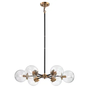 Boudreaux 28" 6 Light Chandelier in Antique Gold