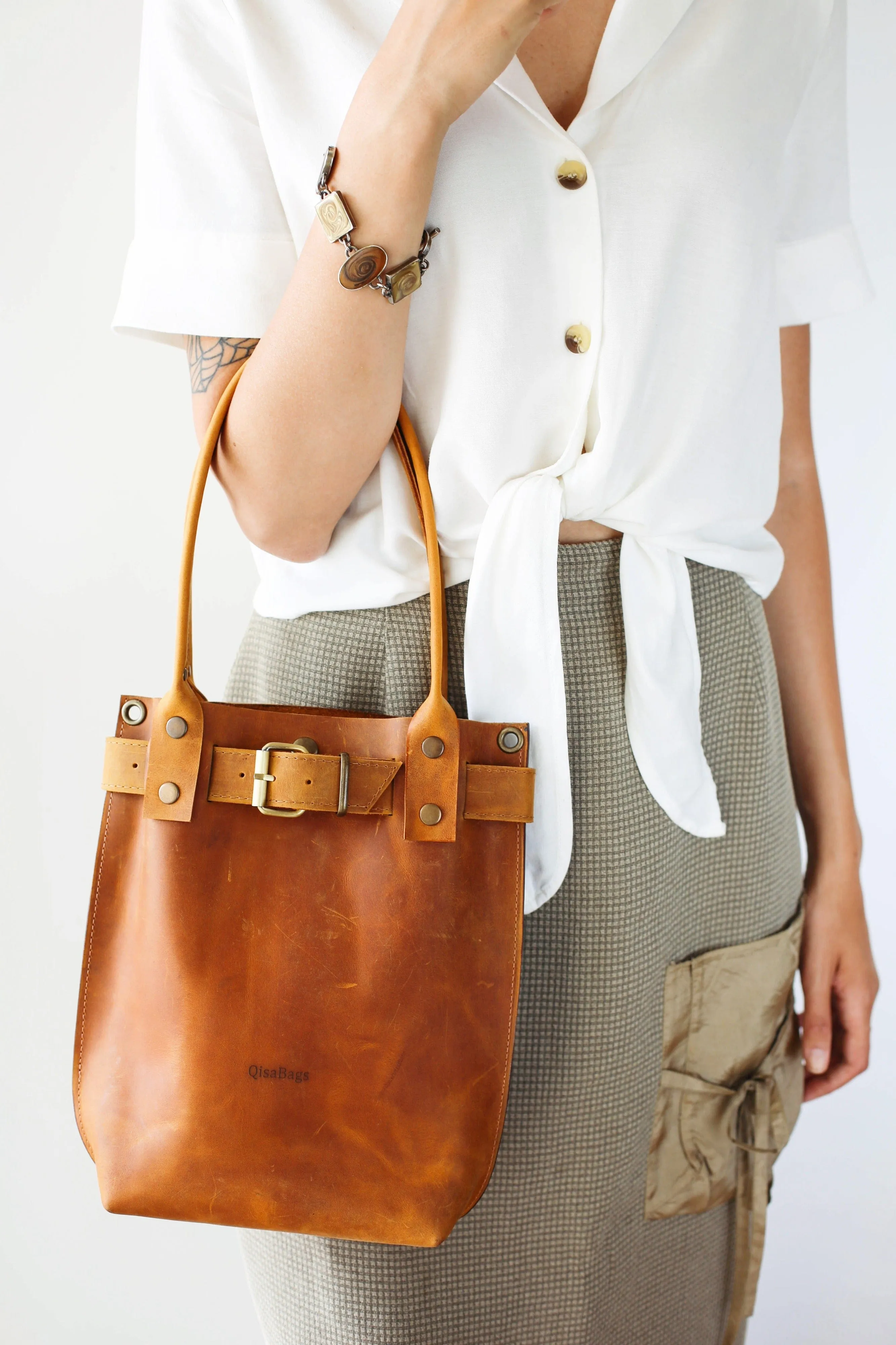 Brown Leather Handbag