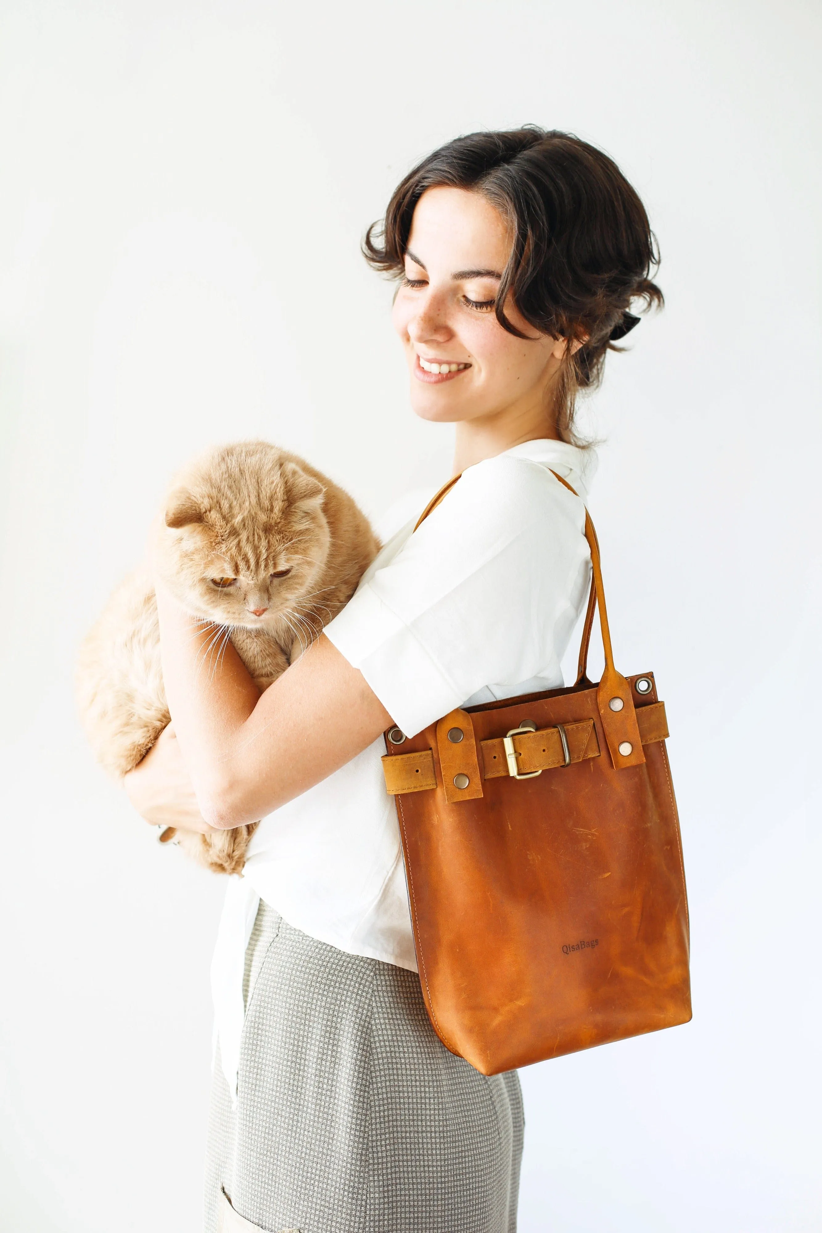 Brown Leather Handbag