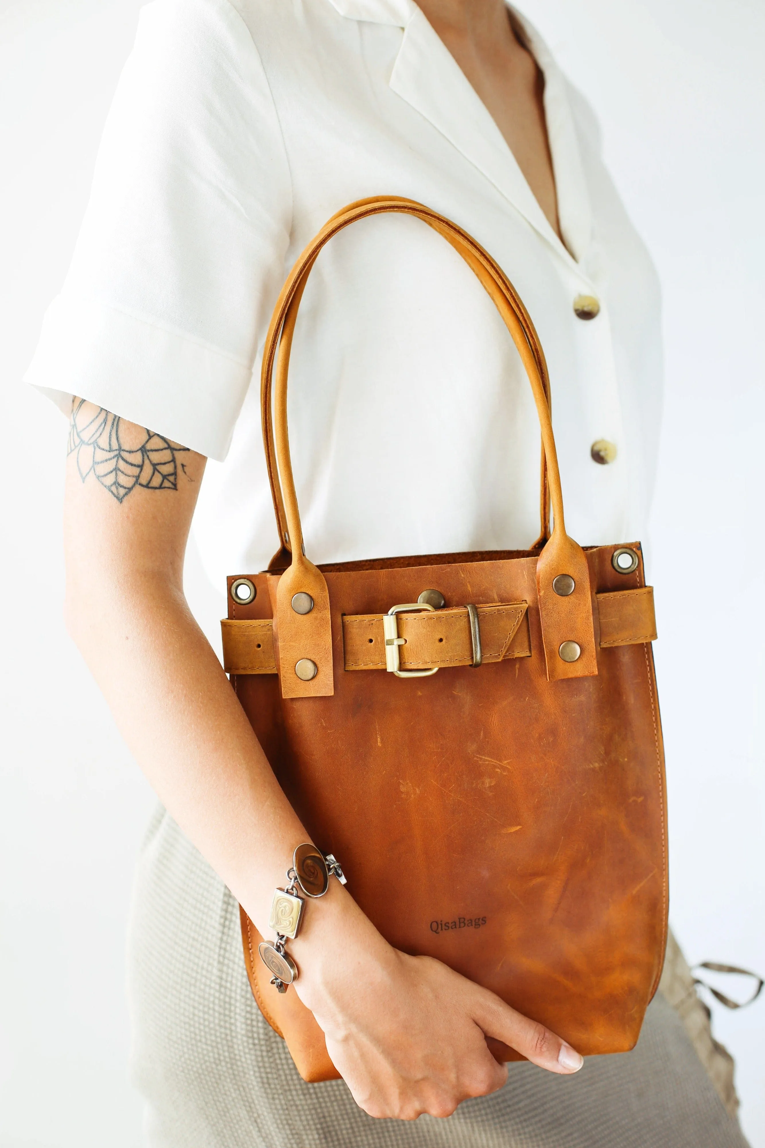 Brown Leather Handbag