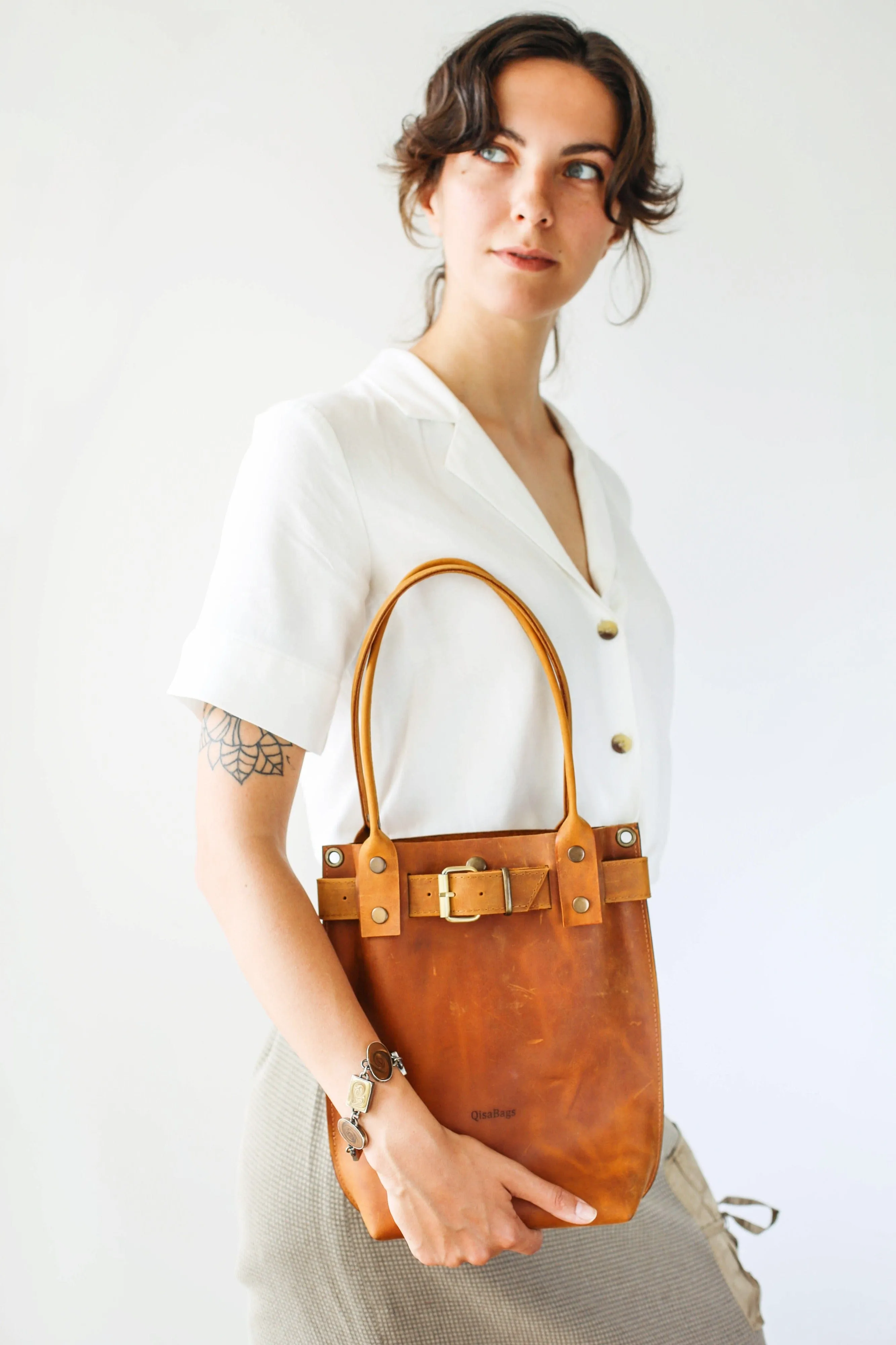 Brown Leather Handbag