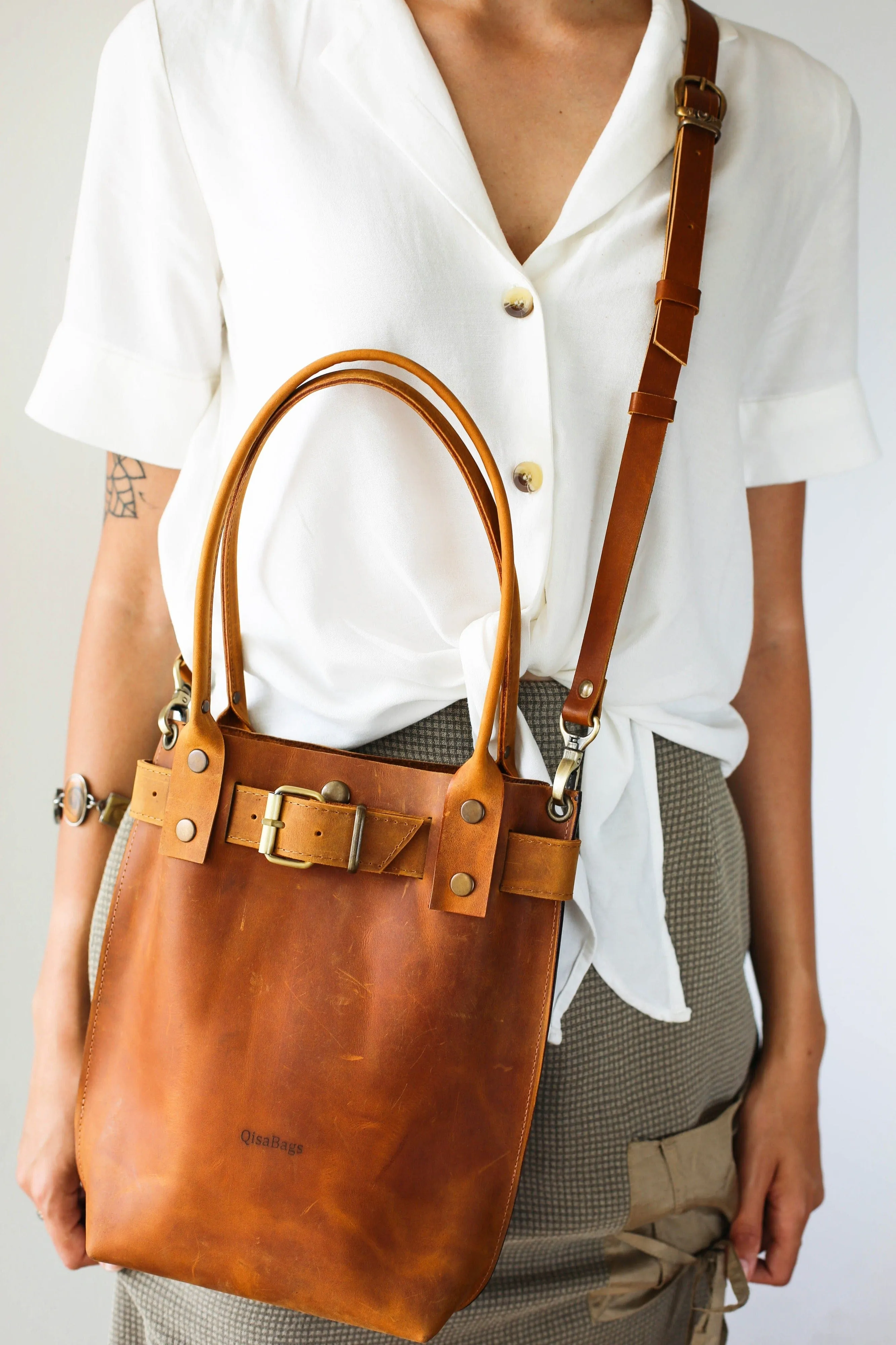 Brown Leather Handbag