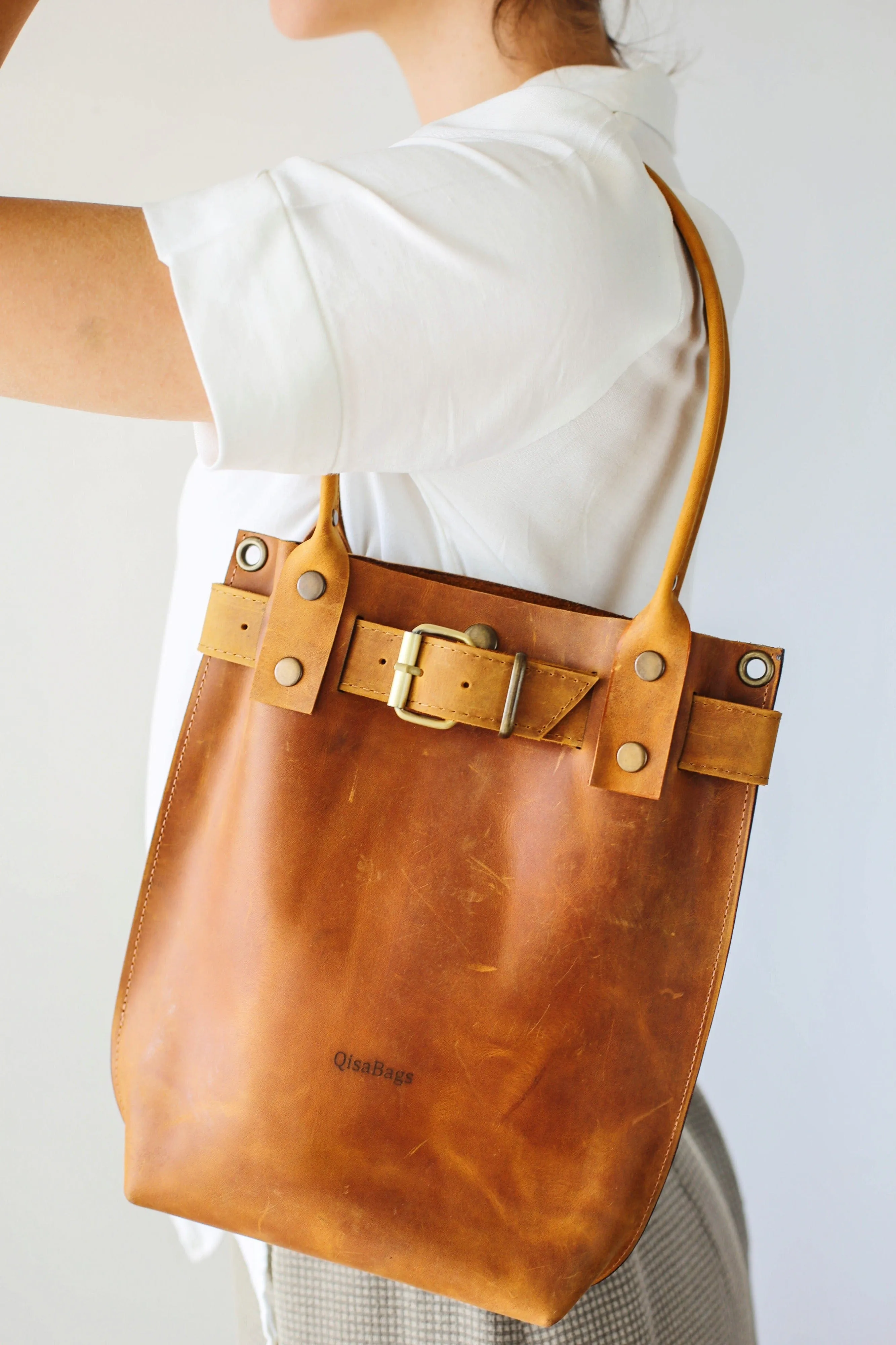 Brown Leather Handbag