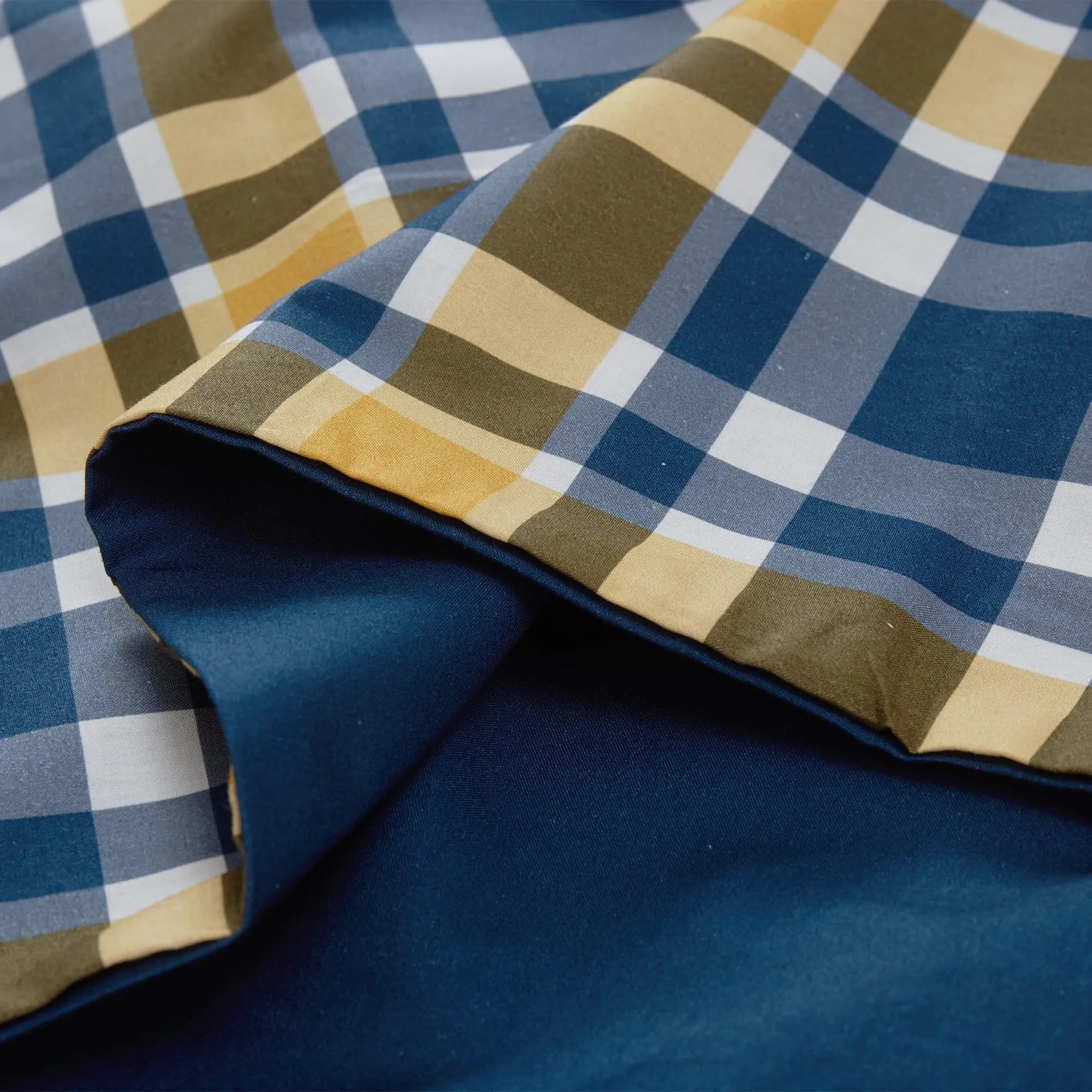 Cabril Cotton Bedding [Dark blue/Mustard/White]