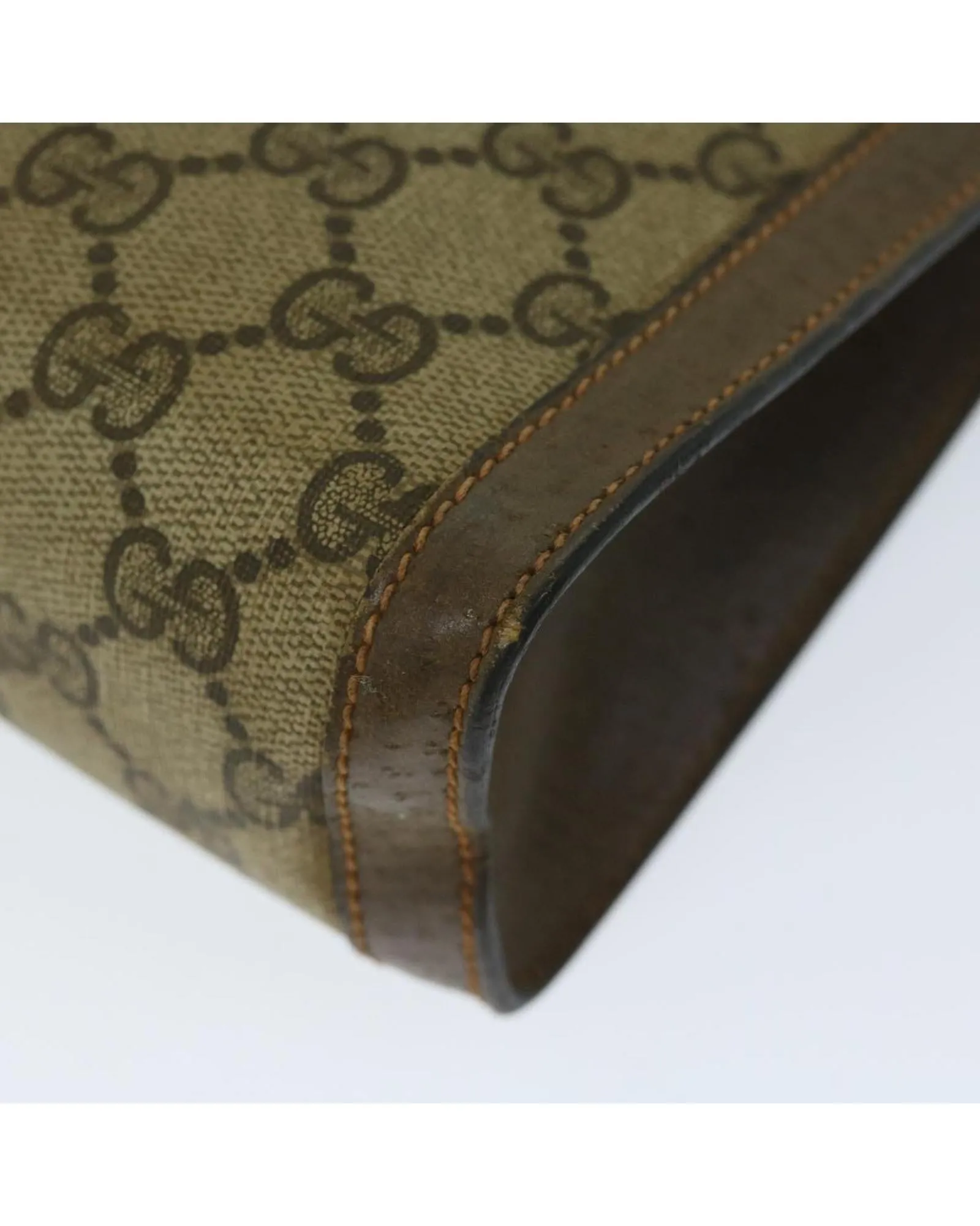 Canvas Clutch Bag with Signature Gucci Web and Sherry Line Accents