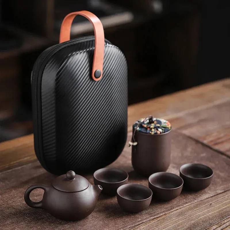 Ceramic Gaiwan Portable Kung Fu Tea Gift Set