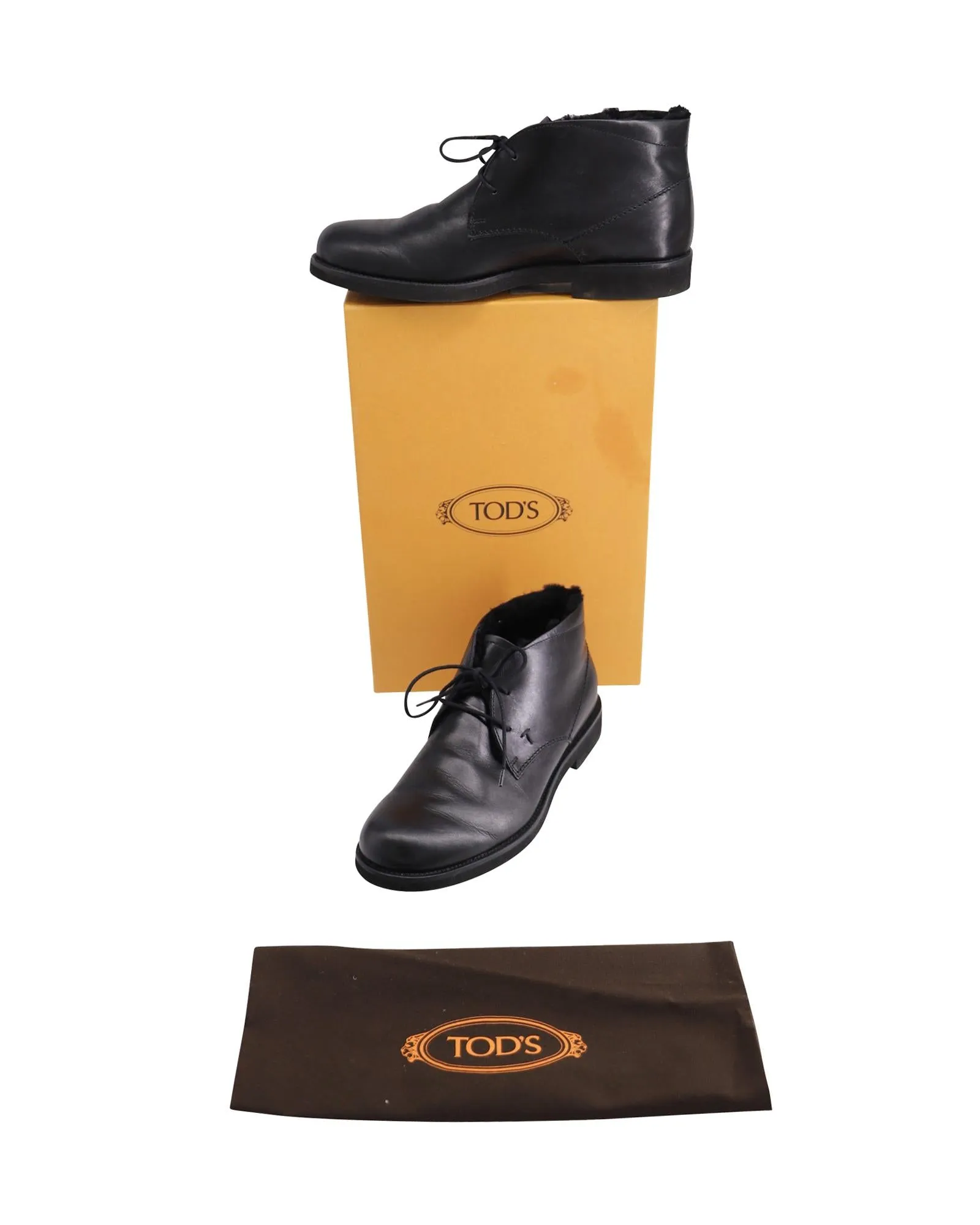 Classic Black Leather Ankle Boots with Rubber Sole