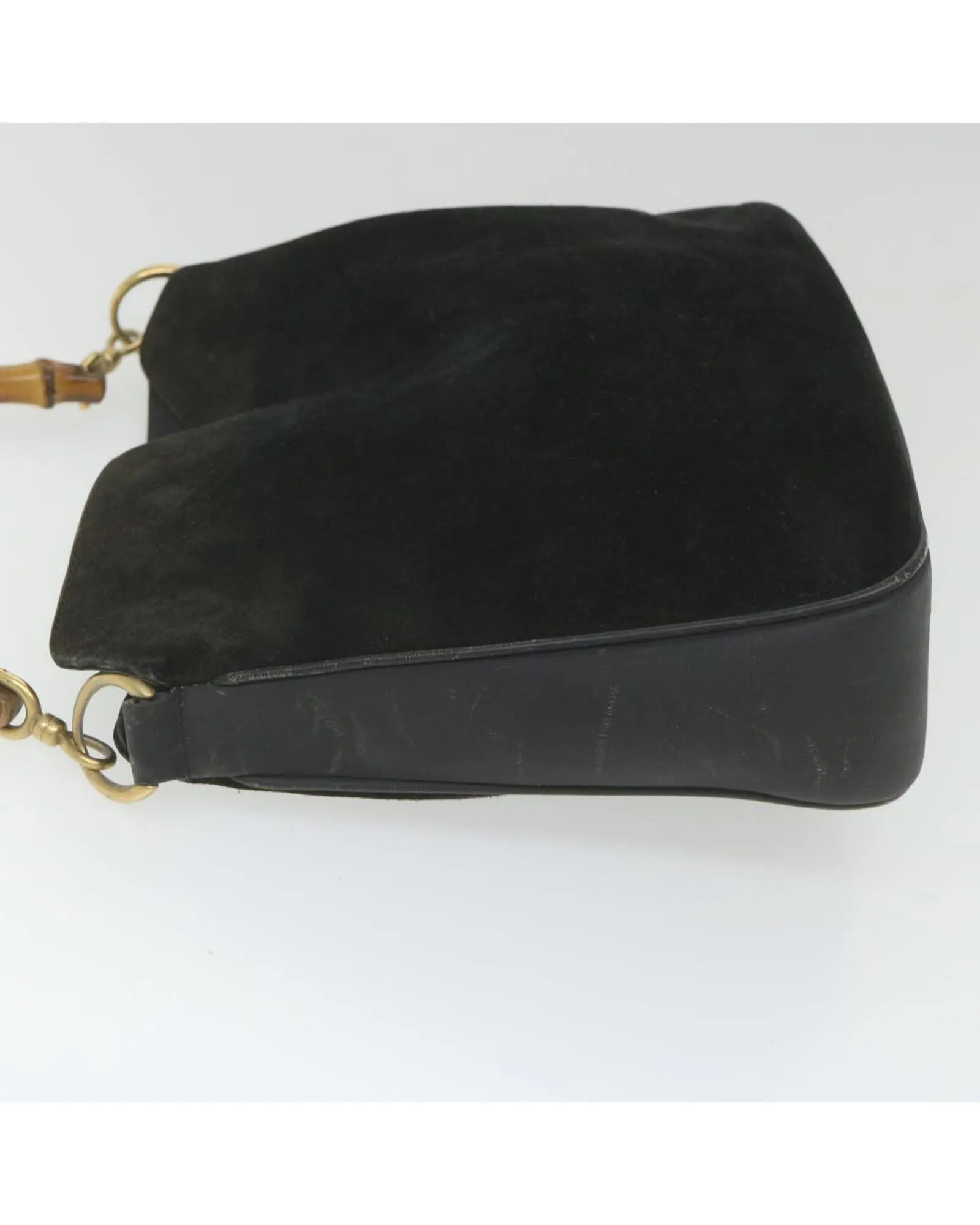 Classic Black Suede Shoulder Bag