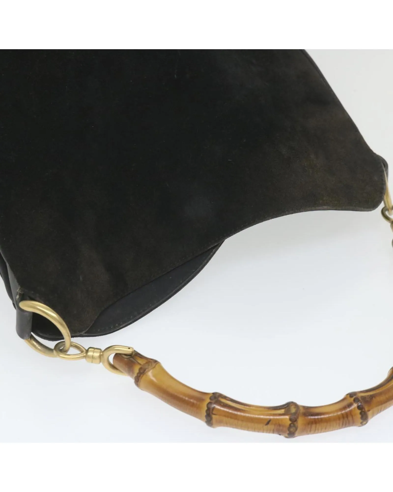 Classic Black Suede Shoulder Bag