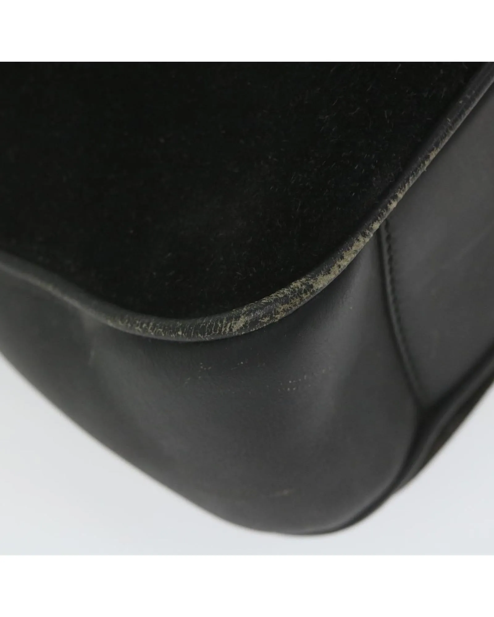 Classic Black Suede Shoulder Bag