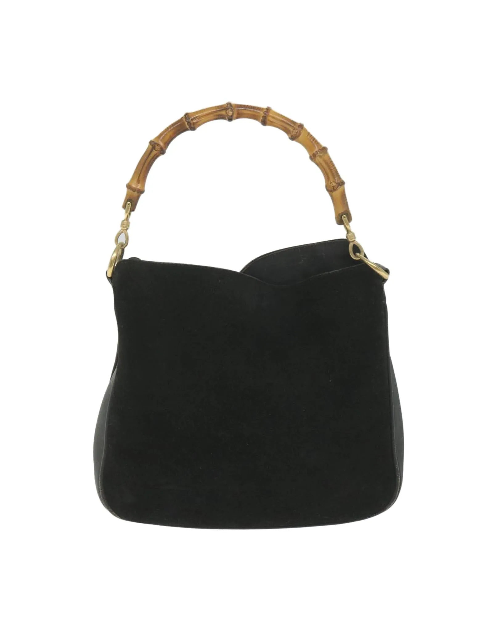 Classic Black Suede Shoulder Bag