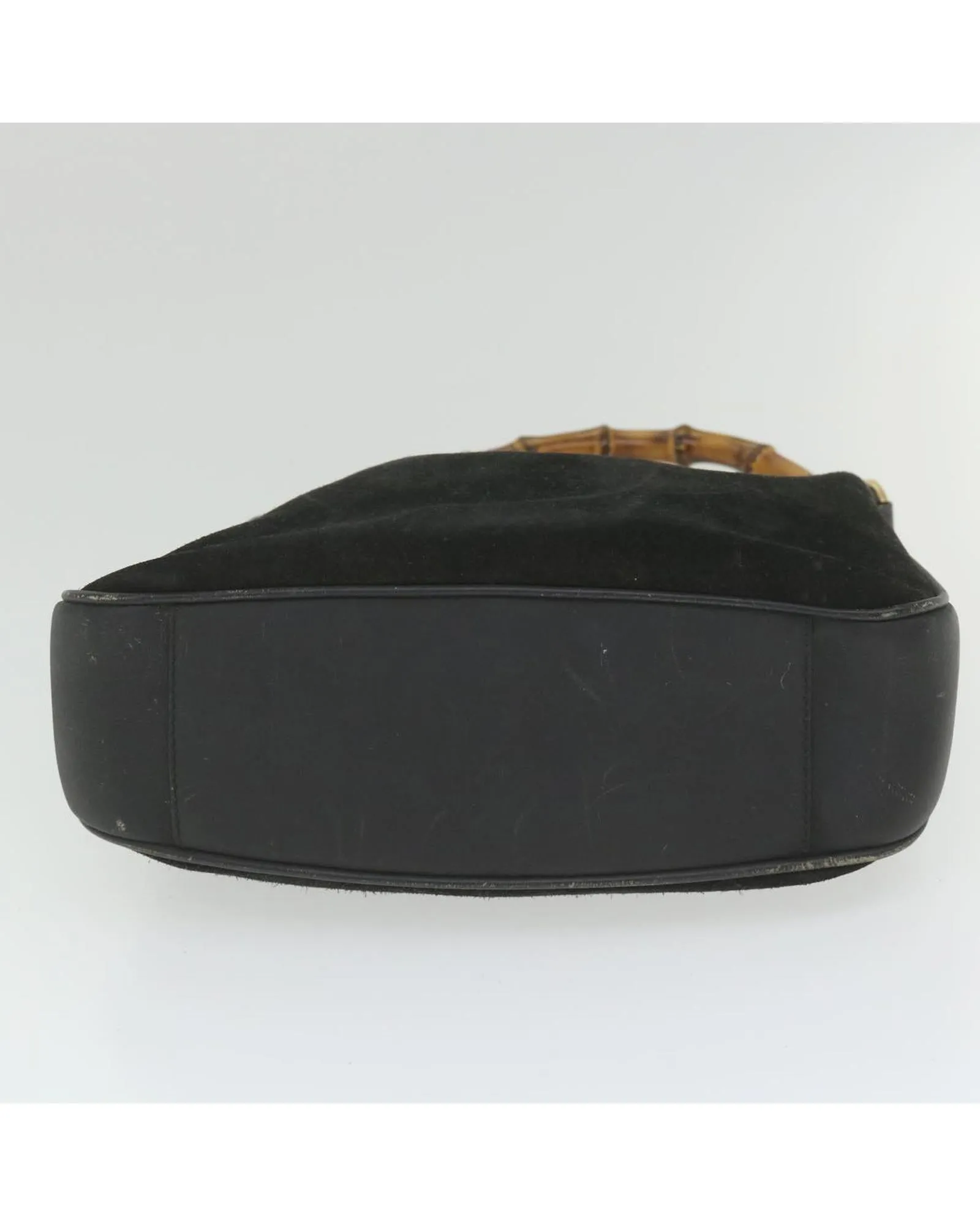 Classic Black Suede Shoulder Bag