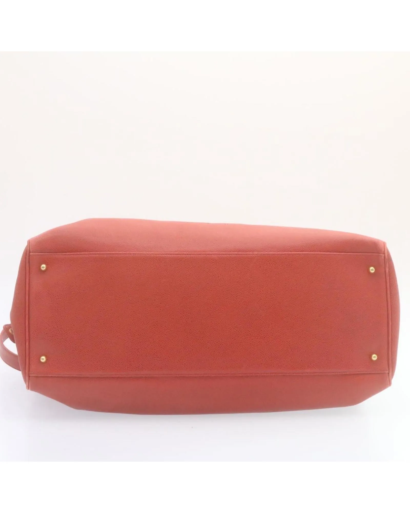 Coco Mark Chain Shoulder Bag - Red Caviar Skin