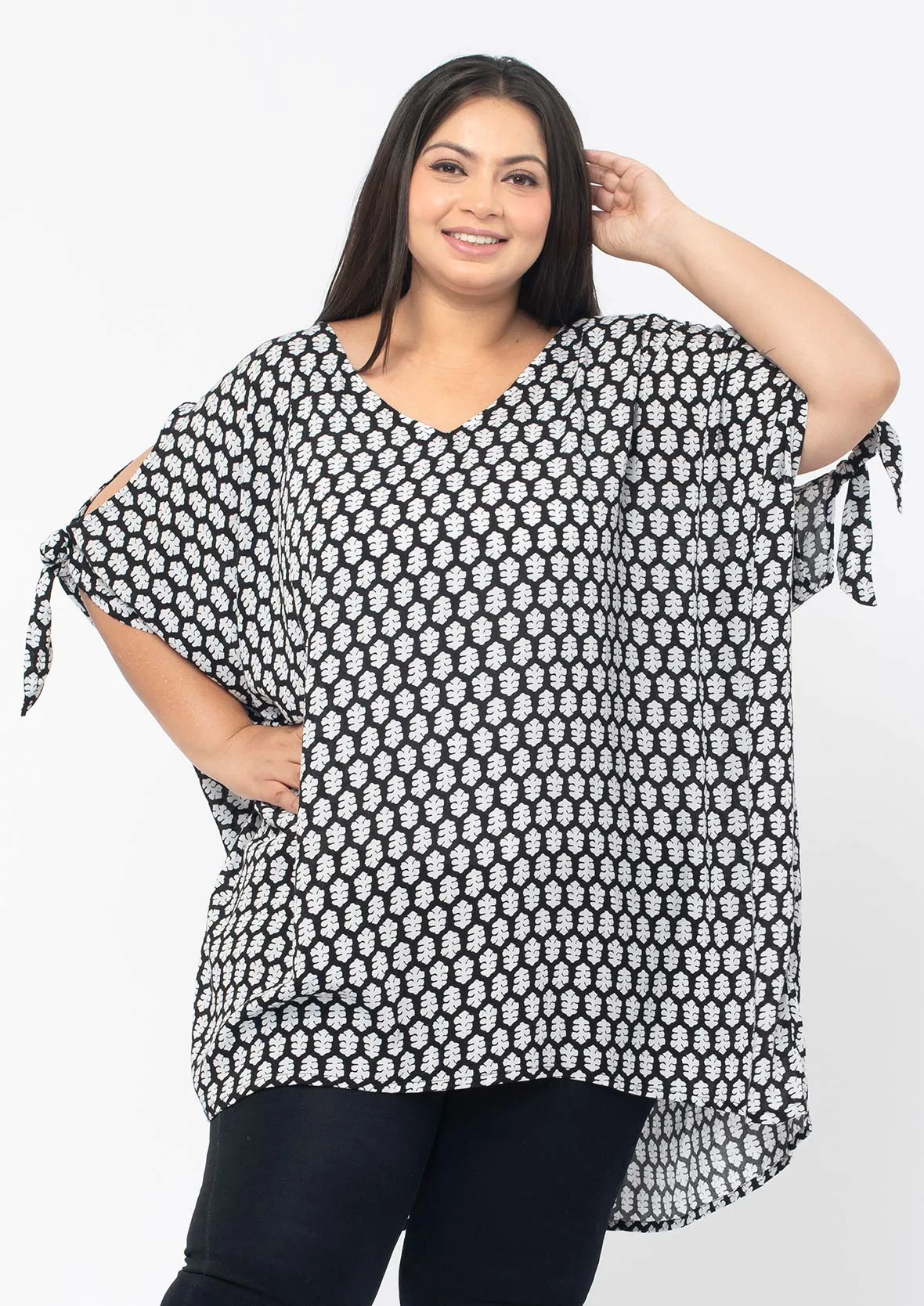 Cold Shoulder Long Line Top