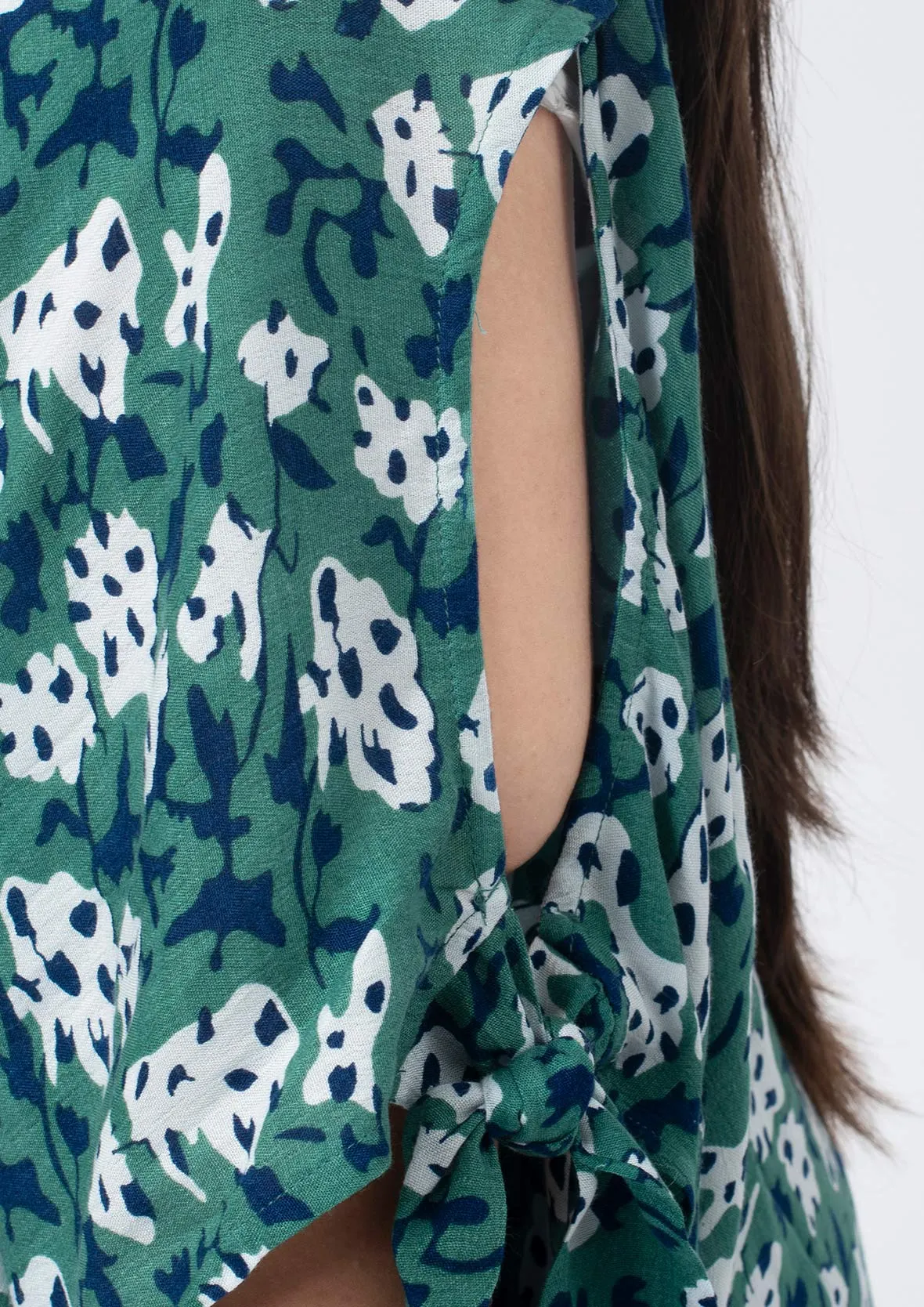 Cold Shoulder Long Line Top