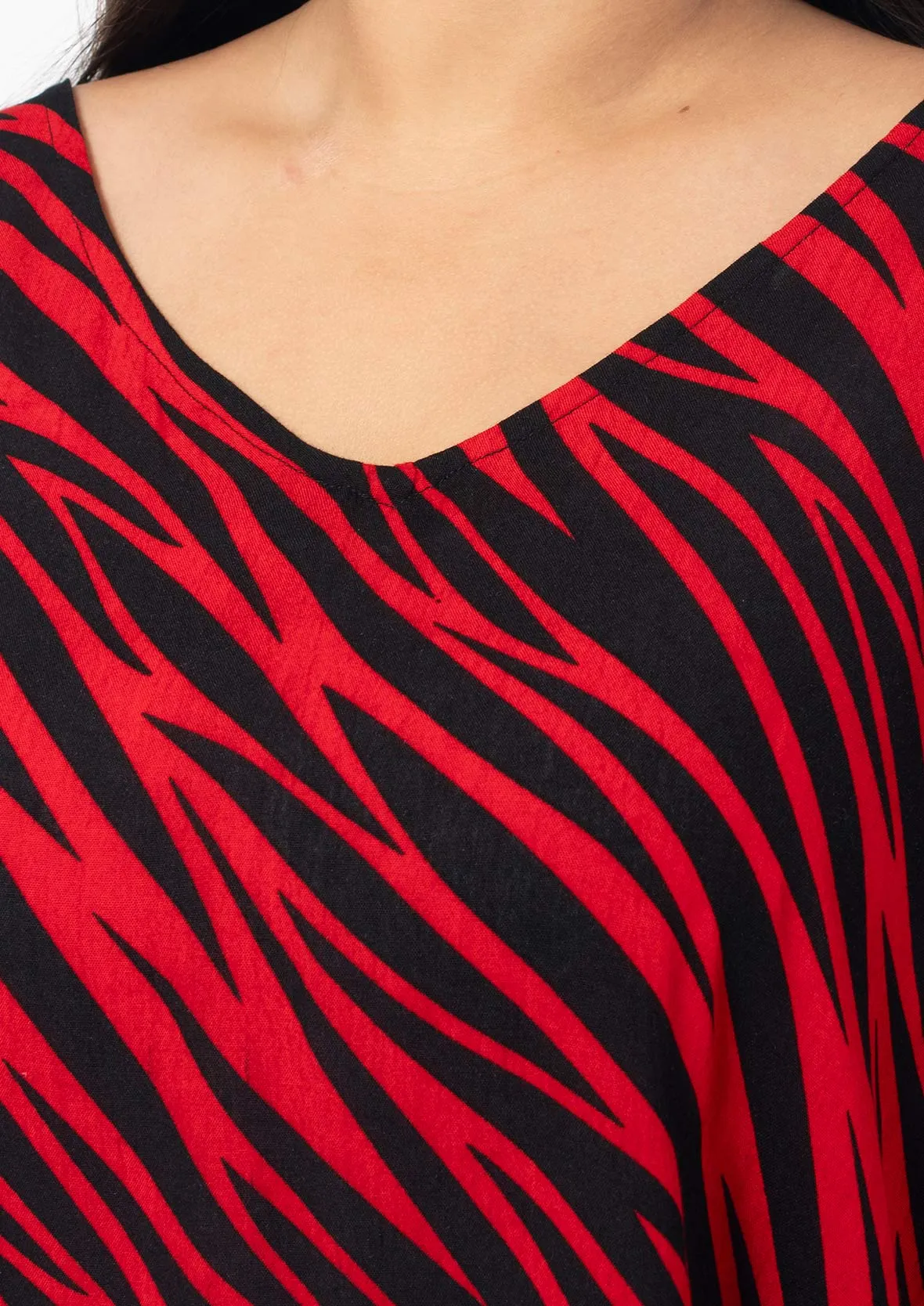 Cold Shoulder Long Line Top