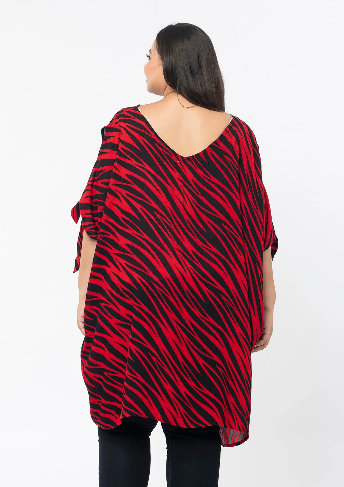 Cold Shoulder Long Line Top