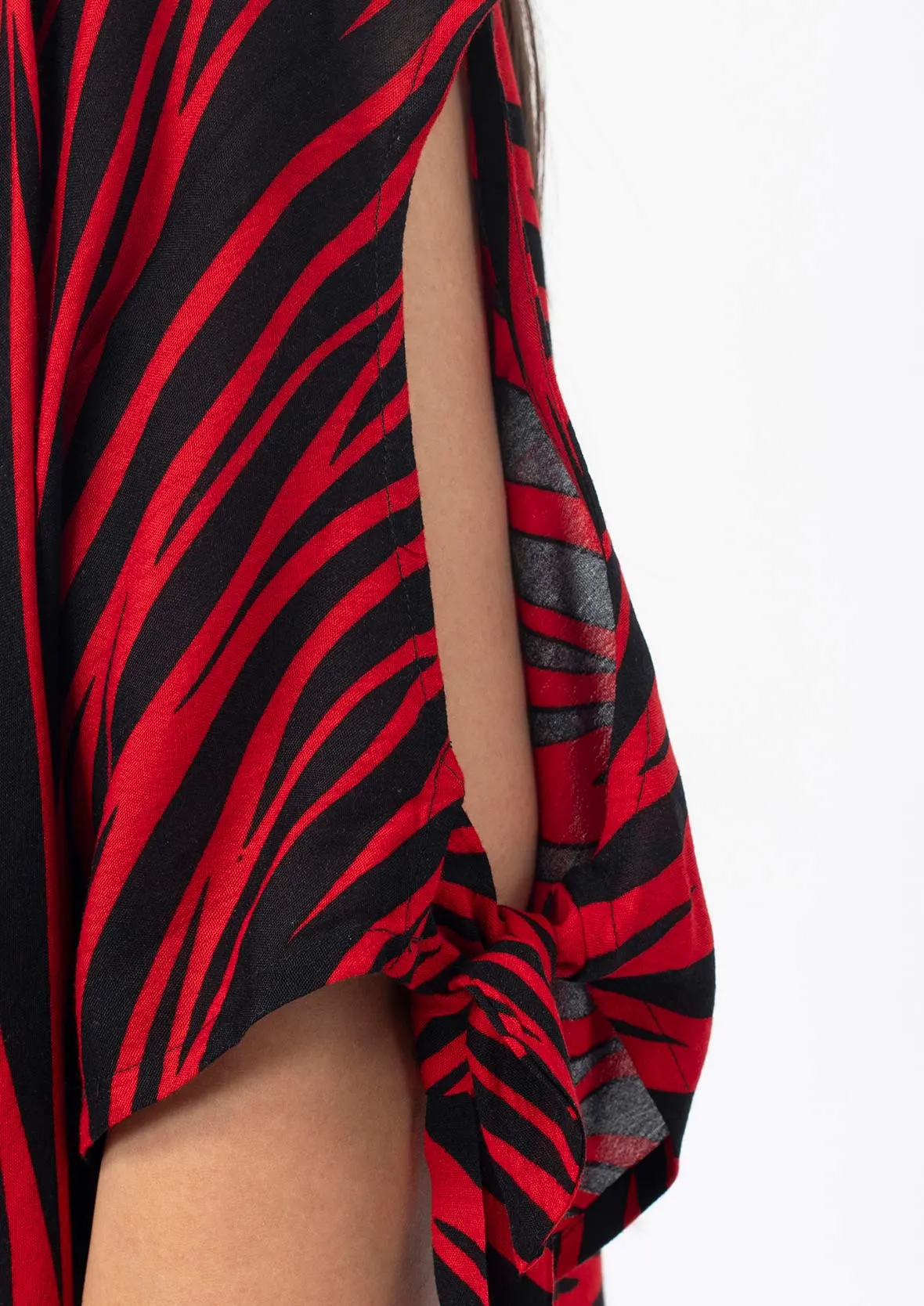 Cold Shoulder Long Line Top