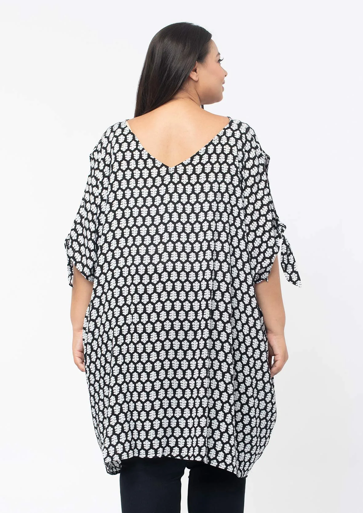 Cold Shoulder Long Line Top