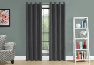 Curtain Panel - 2Pcs / 54"W X 84"H Grey Room Darkening