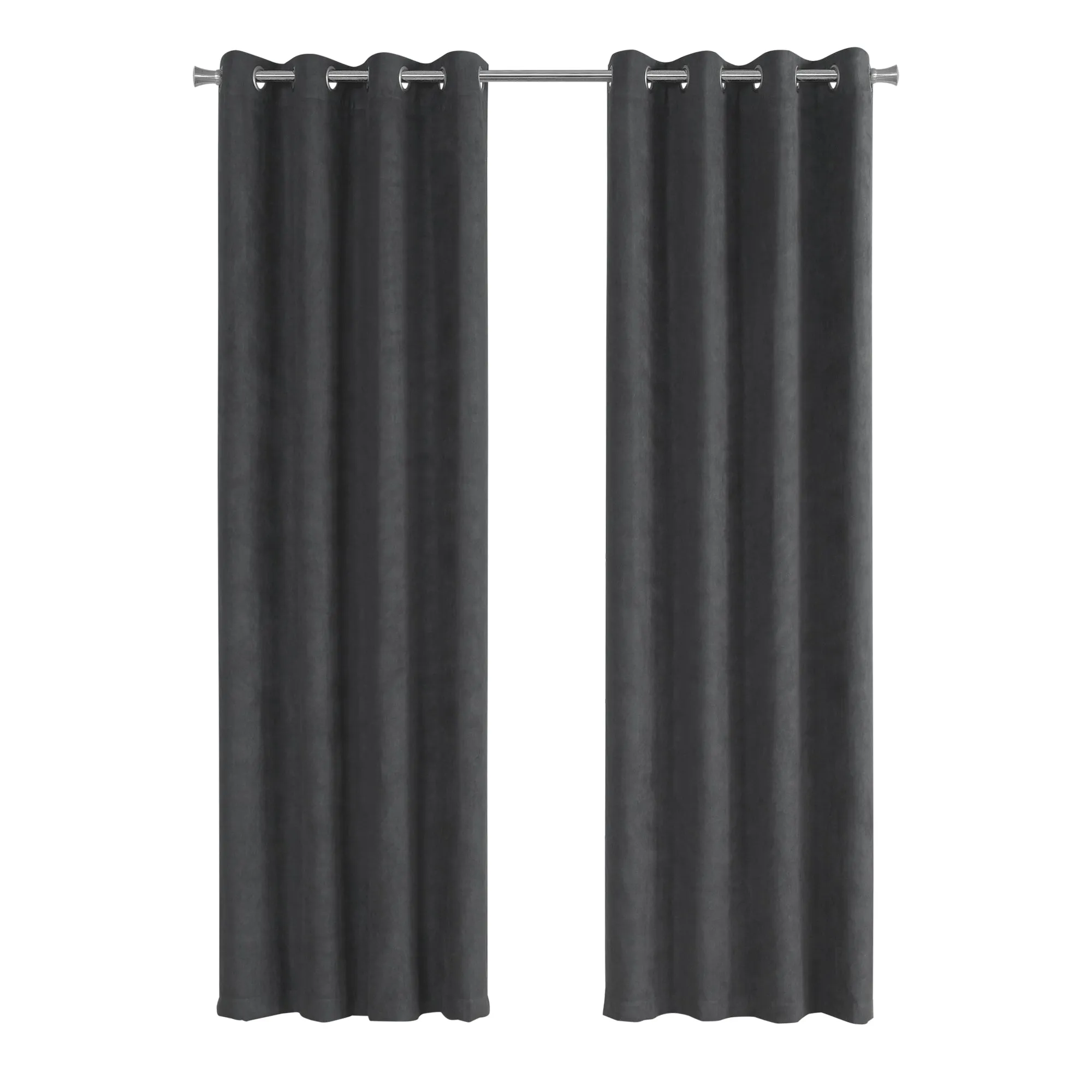 Curtain Panel - 2Pcs / 54"W X 84"H Grey Room Darkening