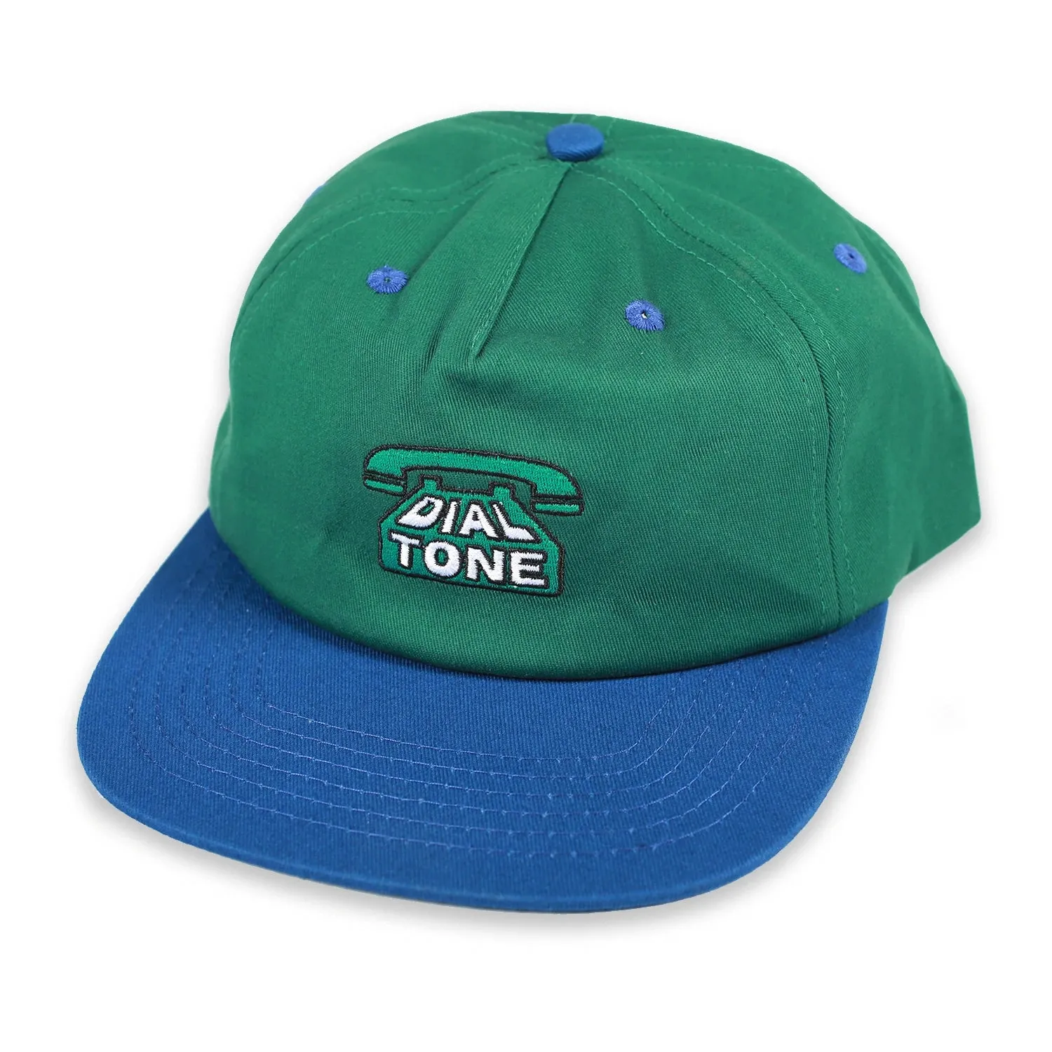 DIAL TONE WHEEL CO DIAL LOGO SNAPBACK HAT FOREST / NAVY