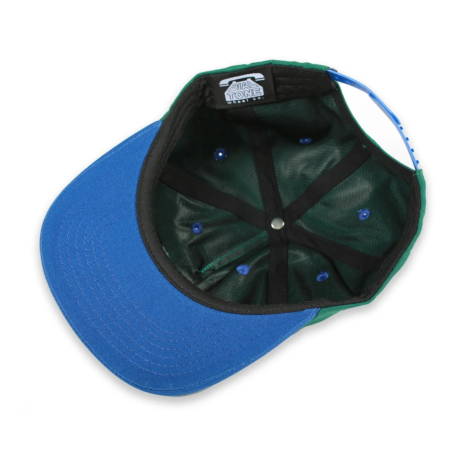 DIAL TONE WHEEL CO DIAL LOGO SNAPBACK HAT FOREST / NAVY