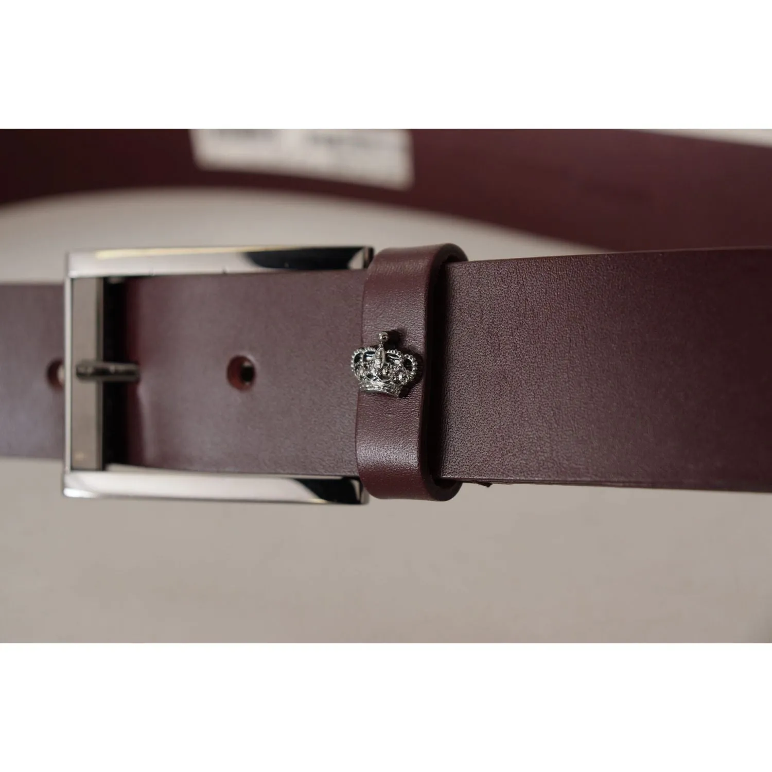 Dolce & Gabbana Elegant Brown Leather Designer Belt