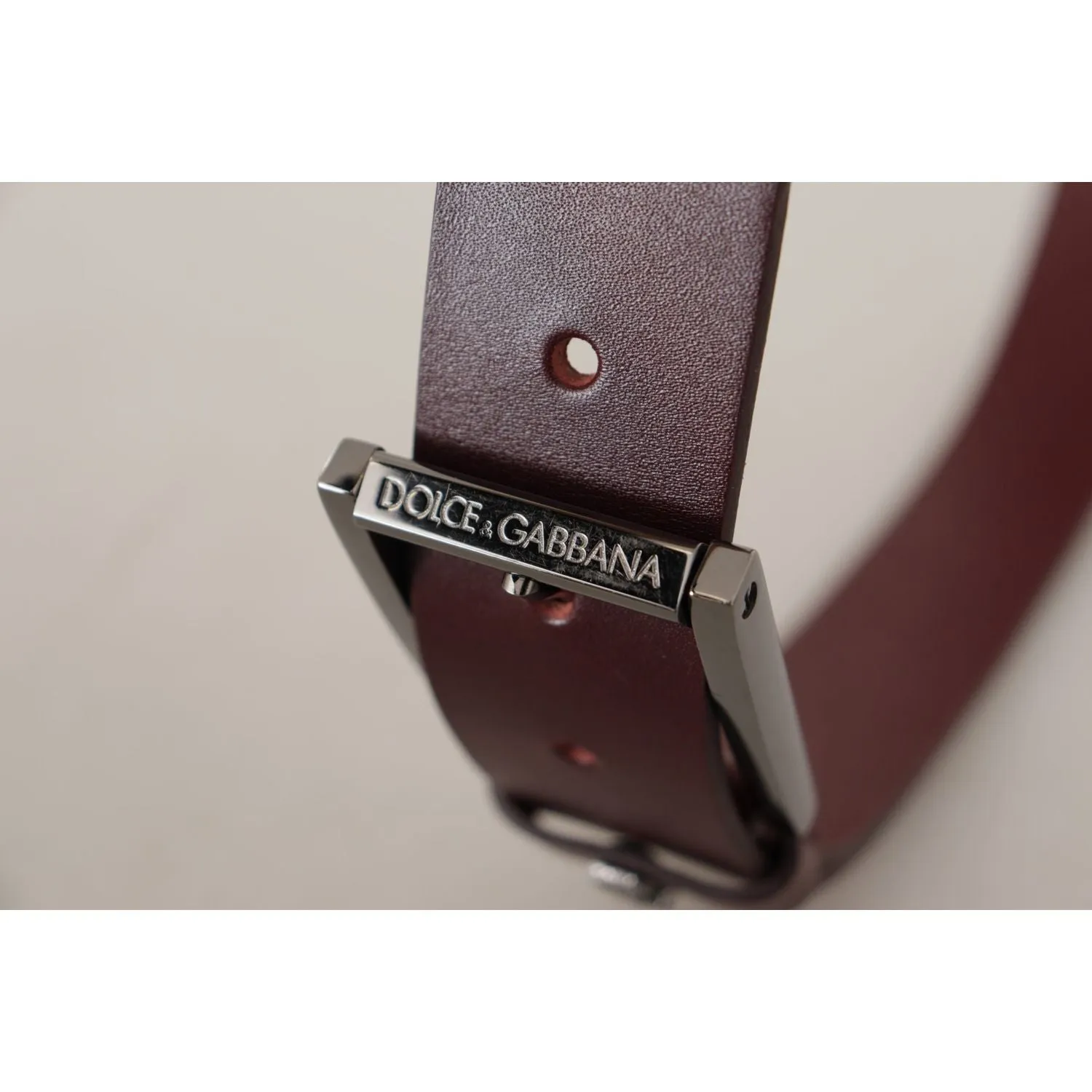 Dolce & Gabbana Elegant Brown Leather Designer Belt