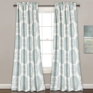 Evelyn Medallion Light Filtering Window Curtain Set