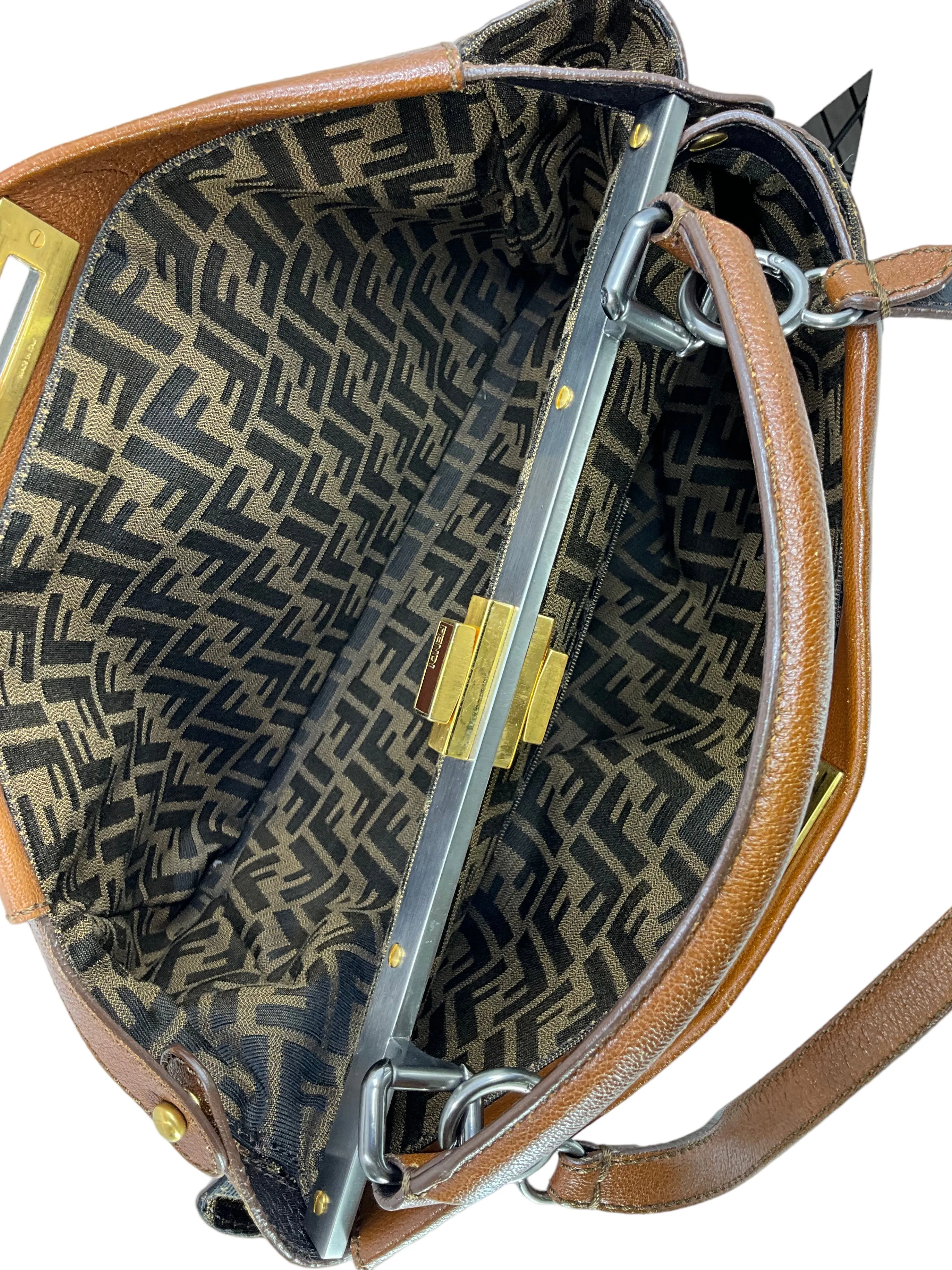 FENDI Ombre Leather Large Peekaboo Satchel Bag