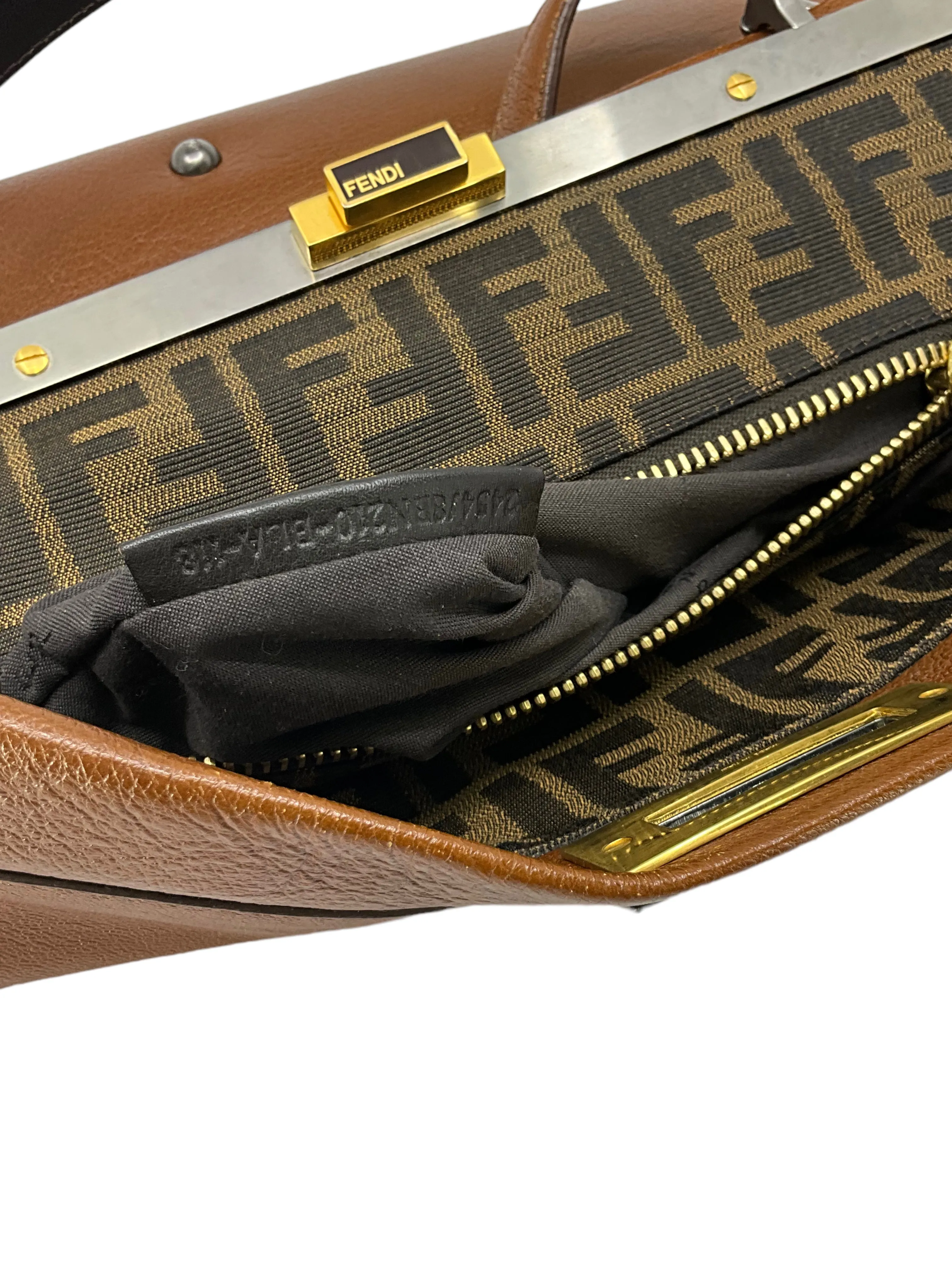 FENDI Ombre Leather Large Peekaboo Satchel Bag
