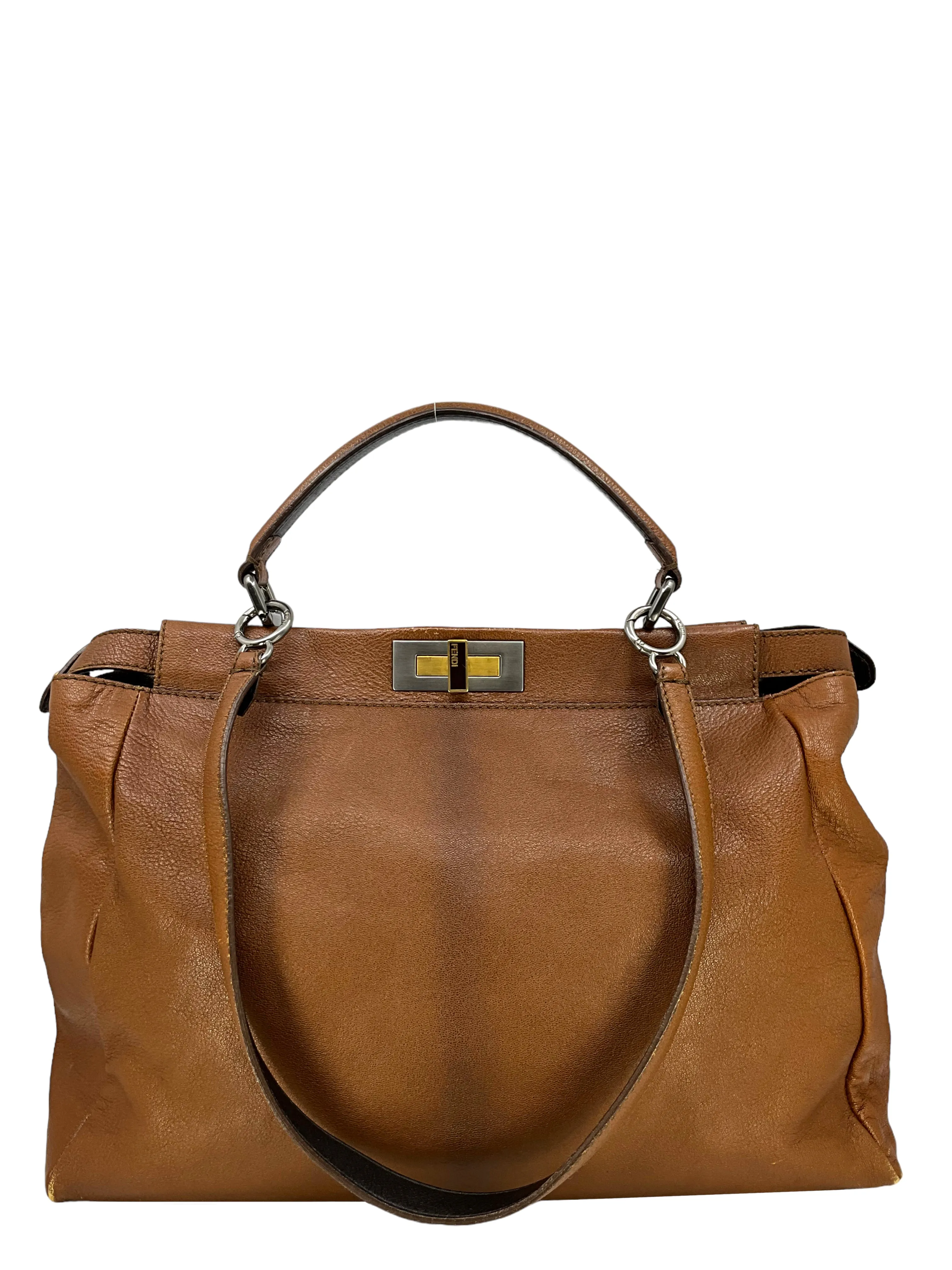 FENDI Ombre Leather Large Peekaboo Satchel Bag