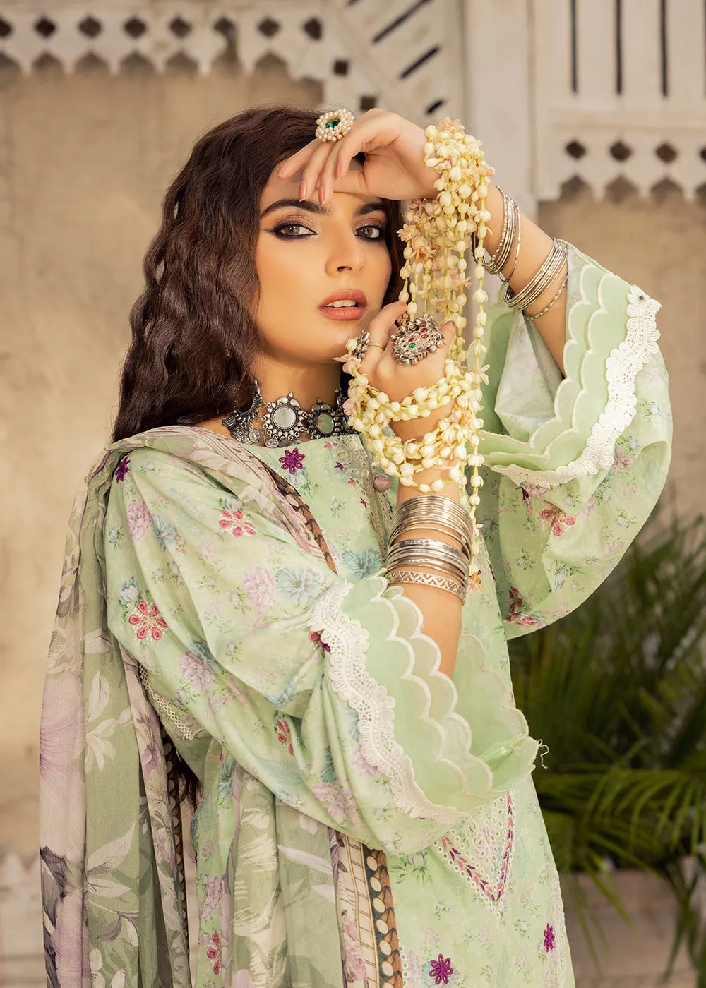Green Lawn Suit - Adan Libas - Dorian Eid Edit '23 - 5199-D3