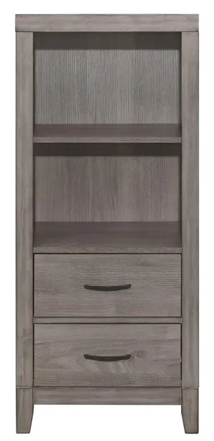 Homelegance Woodrow Pier/Tower Nightstand in Gray 2042NB-10