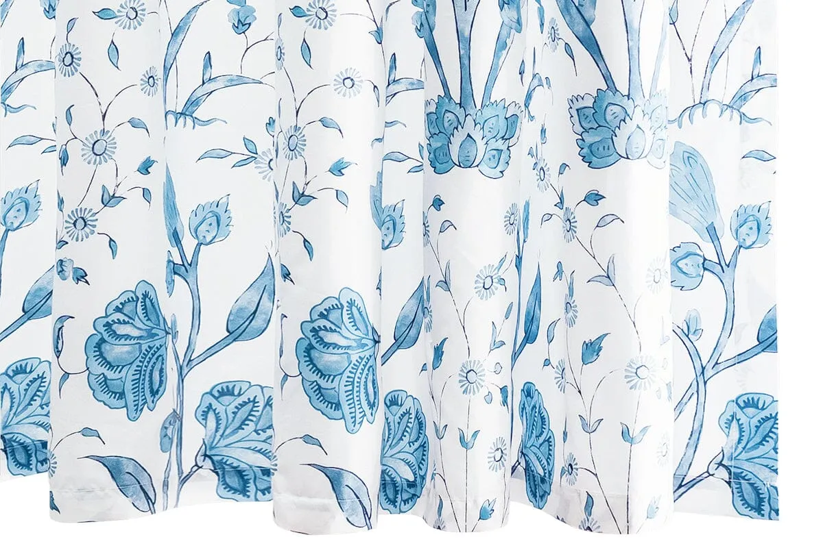Khilana Azure Shower Curtain by Matouk | Schumacher